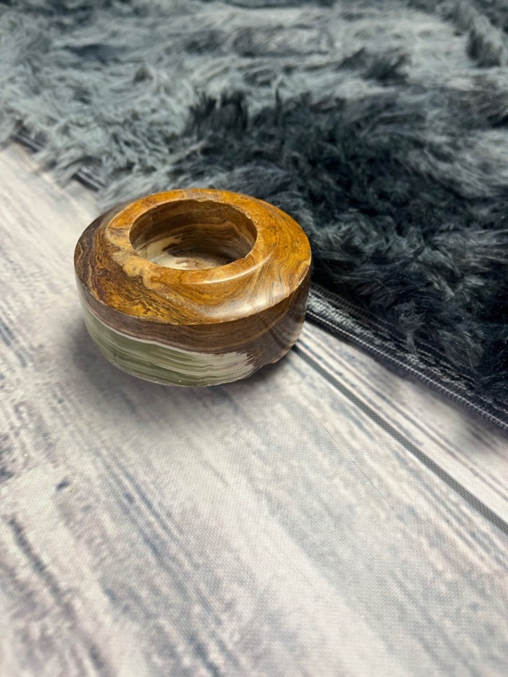 Vintage Onyx Tealight Candle Holder